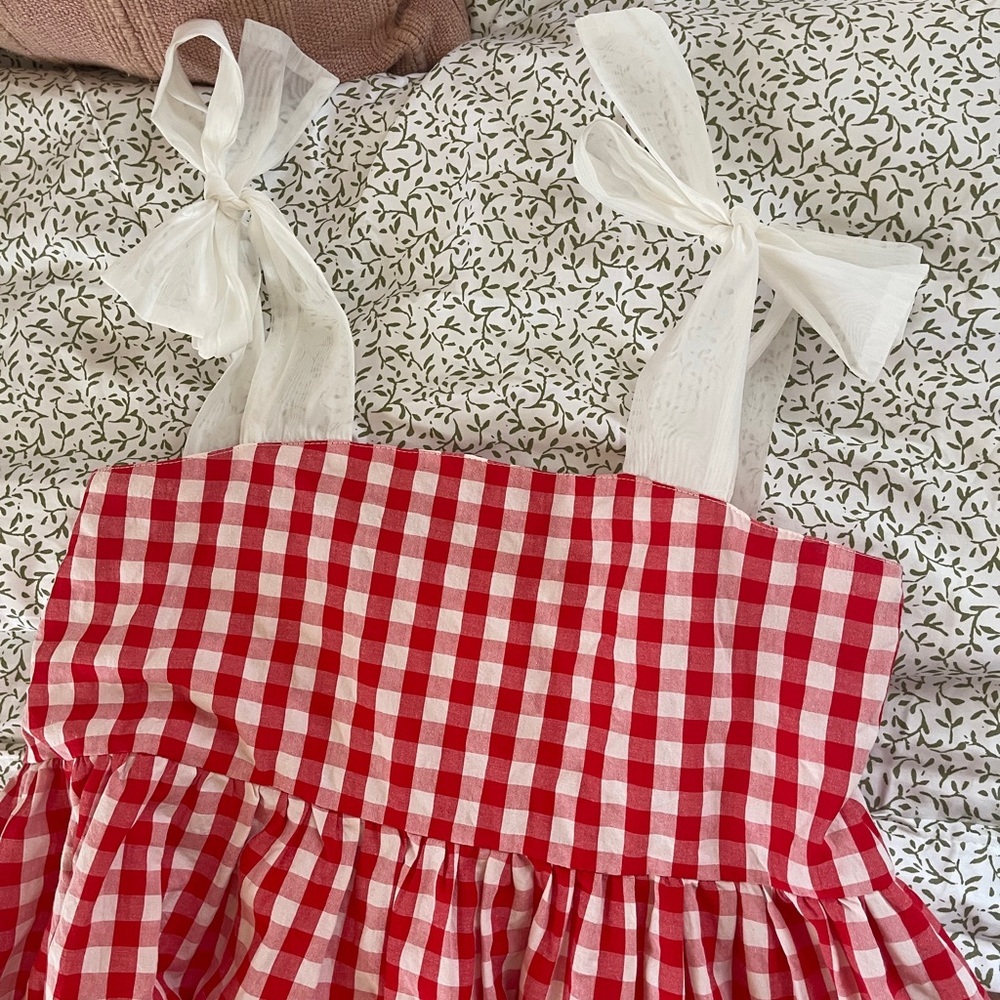 Sister Jane Love Note gingham midi dress size XS spring country cottagecore - Picture 13 of 15